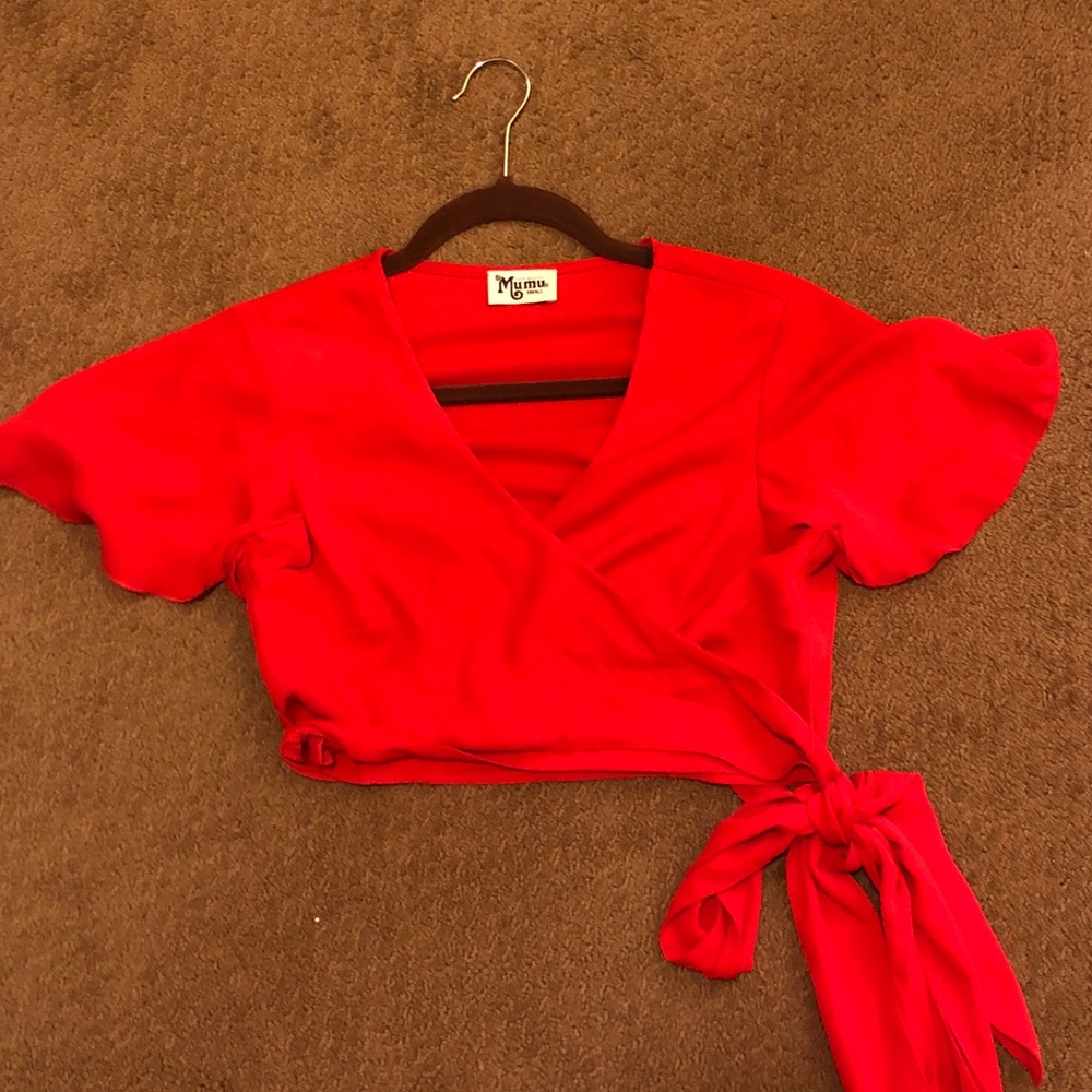 Red Show Me Your Mumu crop top size small